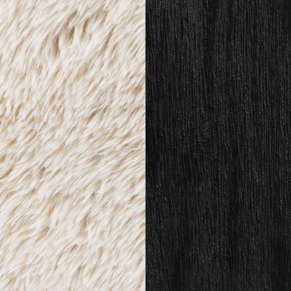  Coaster Furniture Fitzroy 907533 Faux Fur Upholstered Chair Solid Wood Arms - Latte IMAGE 12