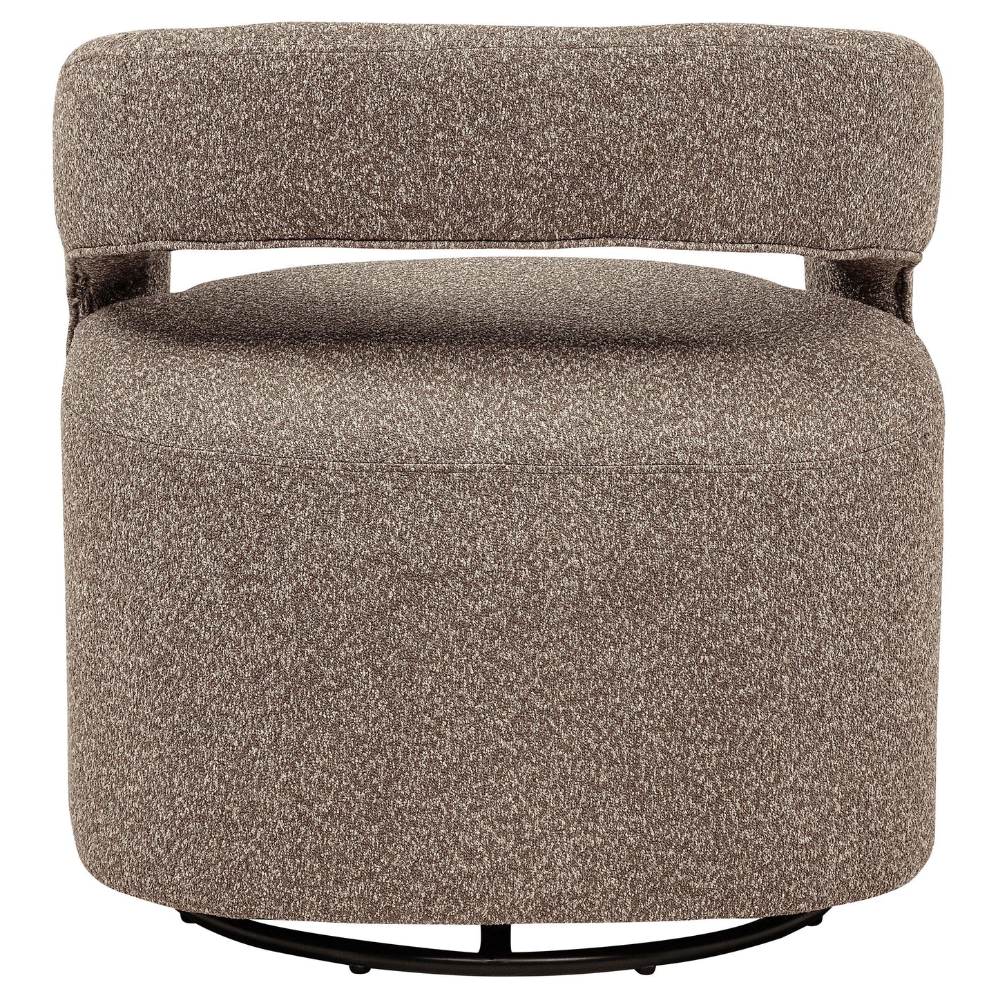  Coaster Furniture Westhill 907538 Boucle Upholstered Swivel Accent Chair - Rocky Road IMAGE 3