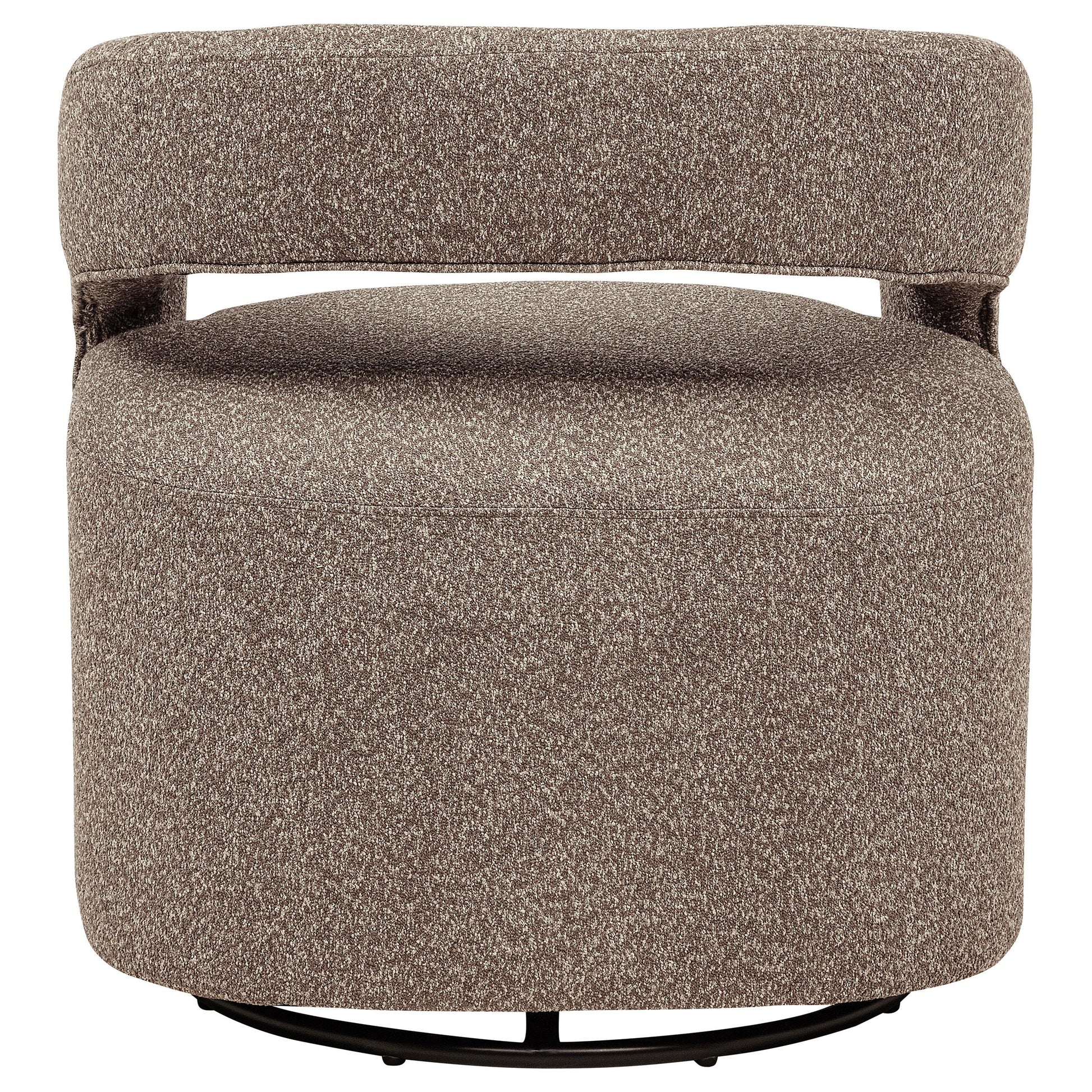  Coaster Furniture Westhill 907538 Boucle Upholstered Swivel Accent Chair - Rocky Road IMAGE 3