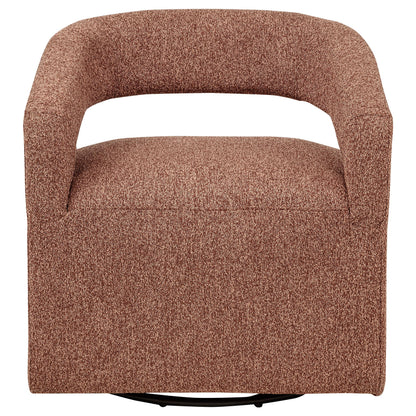 Coaster Furniture Westhill 907539 Boucle Upholstered Swivel Accent Chair - Berry IMAGE 10