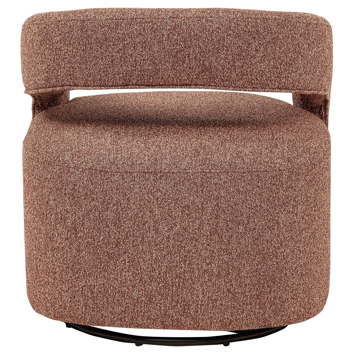  Coaster Furniture Westhill 907539 Boucle Upholstered Swivel Accent Chair - Berry IMAGE 2