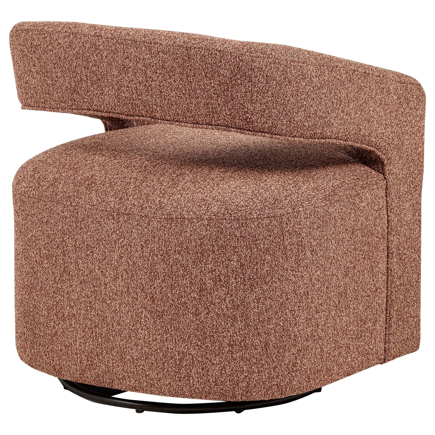  Coaster Furniture Westhill 907539 Boucle Upholstered Swivel Accent Chair - Berry IMAGE 3