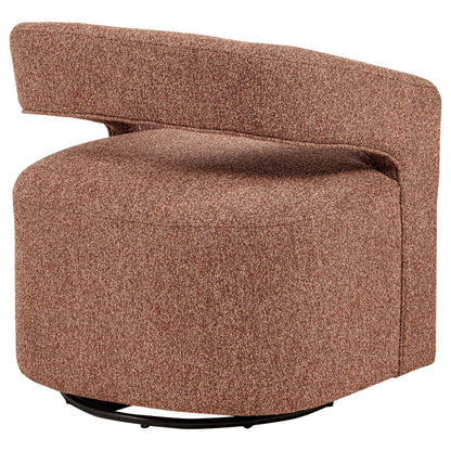  Coaster Furniture Westhill 907539 Boucle Upholstered Swivel Accent Chair - Berry IMAGE 3