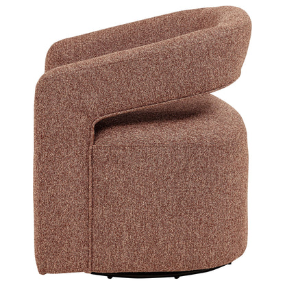  Coaster Furniture Westhill 907539 Boucle Upholstered Swivel Accent Chair - Berry IMAGE 4