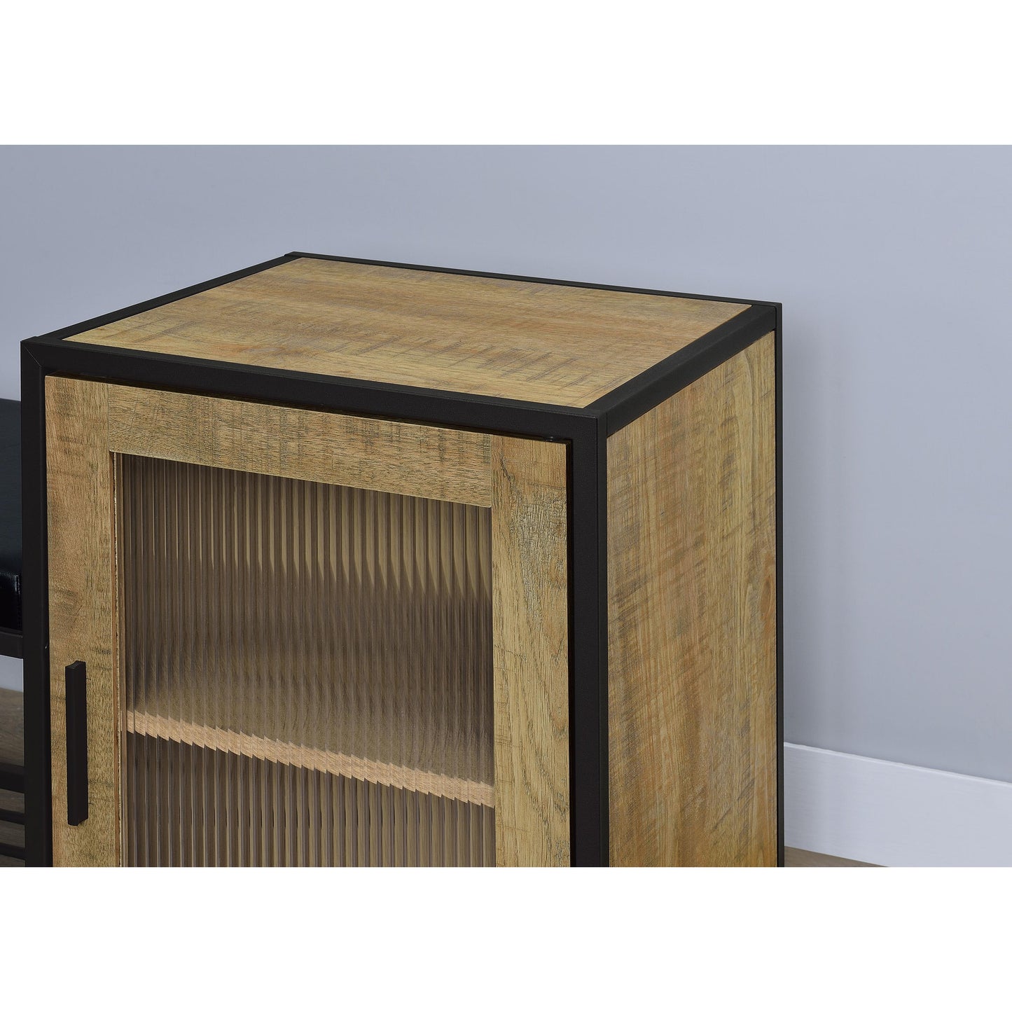  Coaster Furniture Martino 910224 Shoe Storage Entryway Bench with Cabinet - Mango/Black IMAGE 8