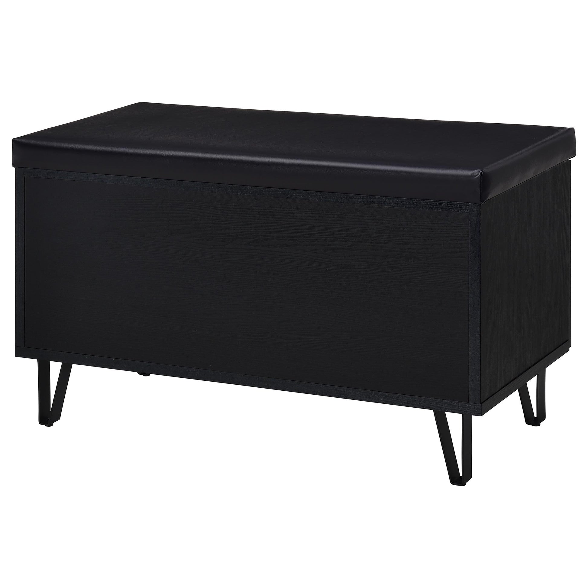  Coaster Furniture Brixton 915152 2-door Padded Entryway Shoe Storage Bench - Black IMAGE 8