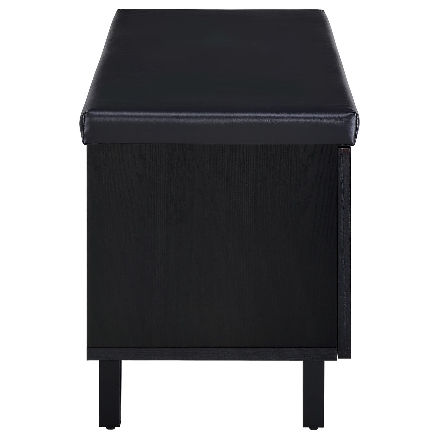  Coaster Furniture Brixton 915152 2-door Padded Entryway Shoe Storage Bench - Black IMAGE 9