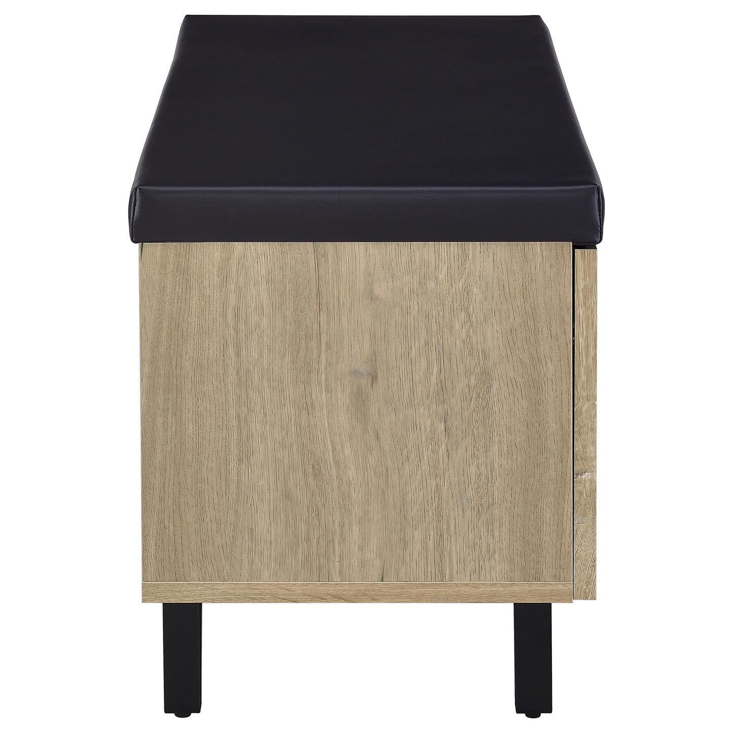  Coaster Furniture Brixton 915154 2-door Padded Entryway Shoe Storage Bench - White Oak IMAGE 6