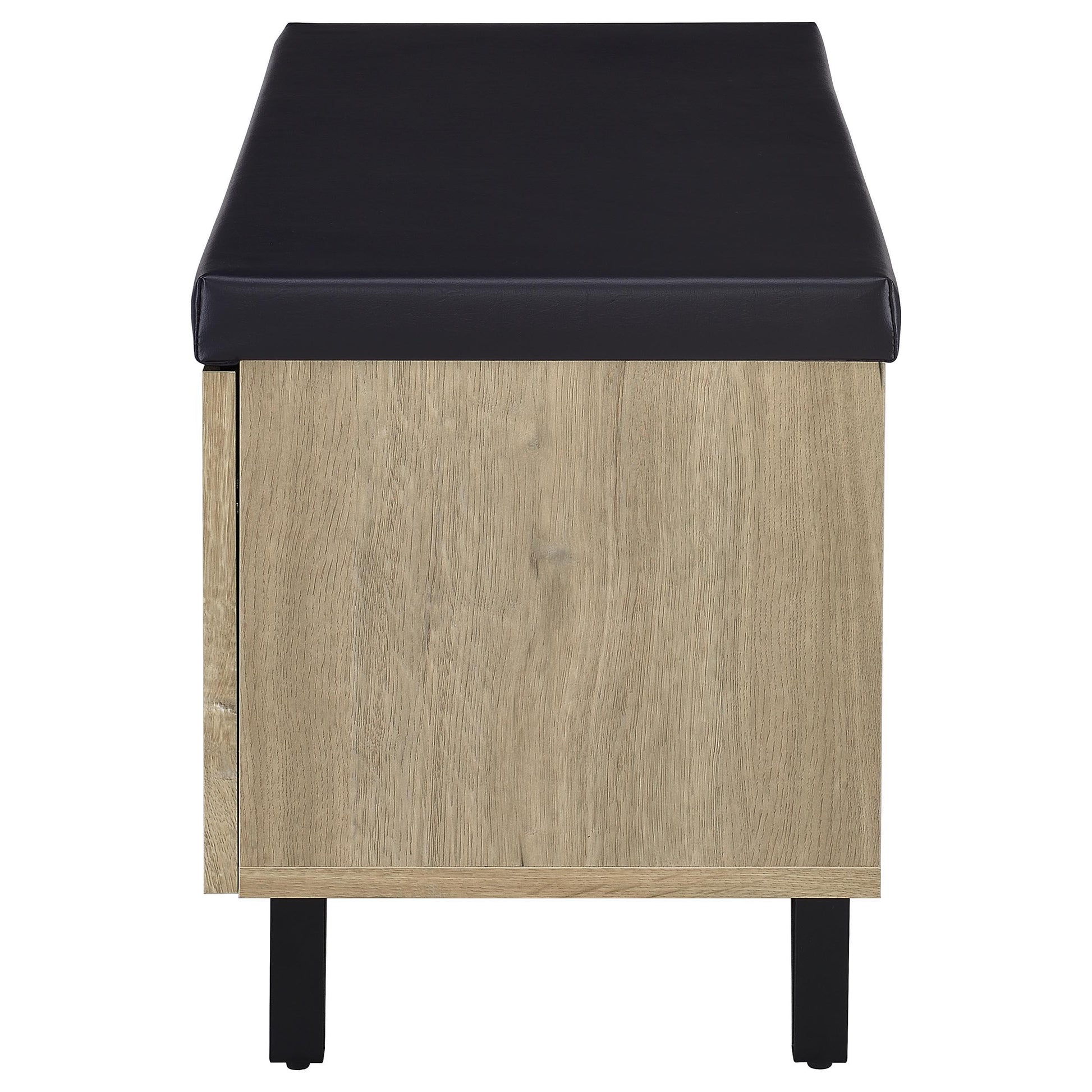  Coaster Furniture Brixton 915154 2-door Padded Entryway Shoe Storage Bench - White Oak IMAGE 7