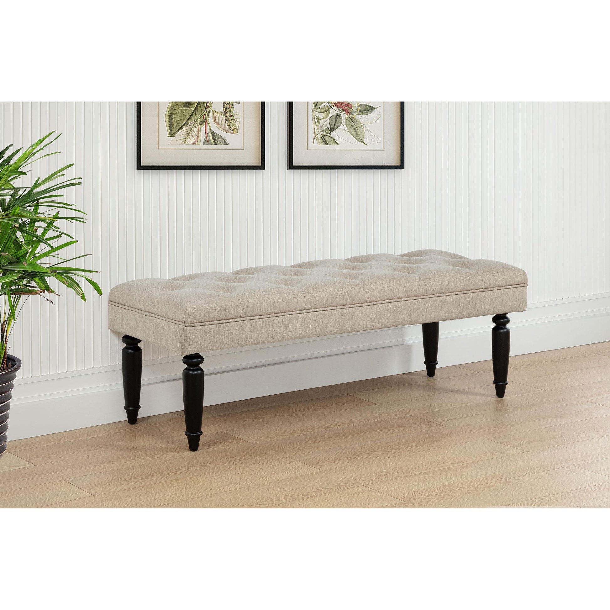  Coaster Furniture Marsha 915160 52-inch Upholstered Entryway Accent Bench - Latte IMAGE 4