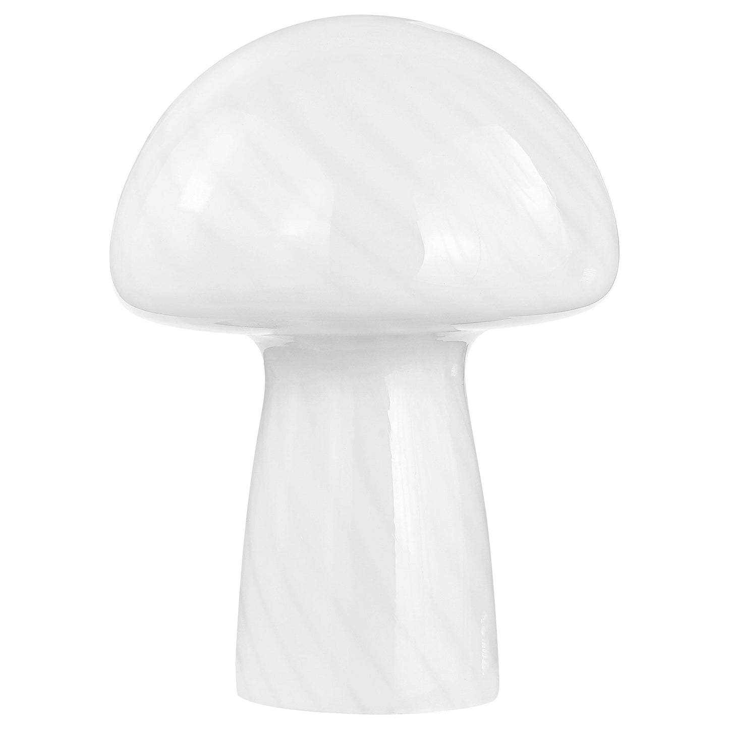  Coaster Furniture Kanaby 920249 Mushroom Shaped Glass Bedside Table Lamp - White IMAGE 1
