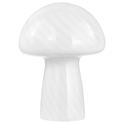  Coaster Furniture Kanaby 920249 Mushroom Shaped Glass Bedside Table Lamp - White IMAGE 1