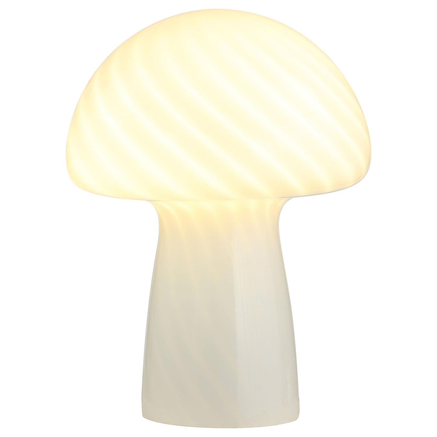  Coaster Furniture Kanaby 920249 Mushroom Shaped Glass Bedside Table Lamp - White IMAGE 2
