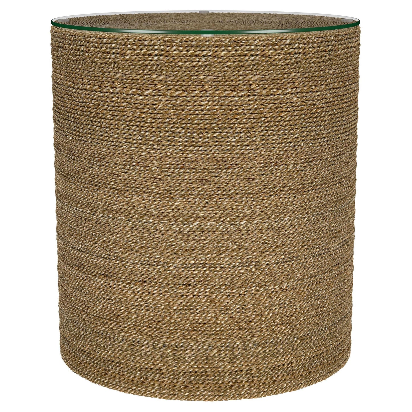  Coaster Furniture Halden 930270 Round Woven Seagrass Accent Side Table - Light Brown IMAGE 1