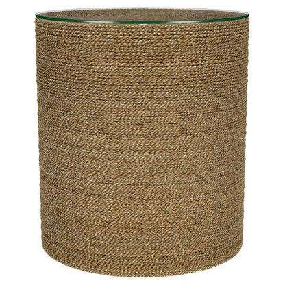  Coaster Furniture Halden 930270 Round Woven Seagrass Accent Side Table - Light Brown IMAGE 1