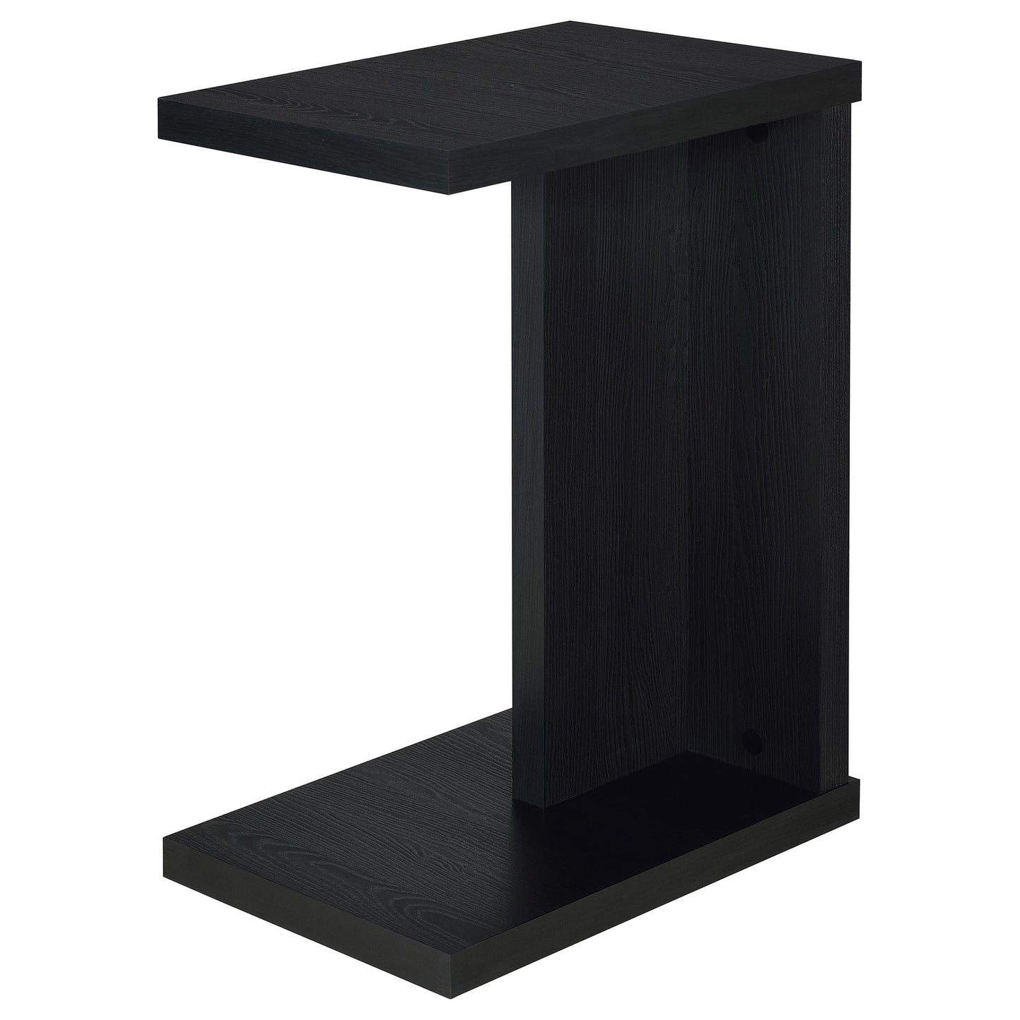  Coaster Furniture Clower 930276 Engineered Wood C-Shaped Sofa Side Table - Black IMAGE 1