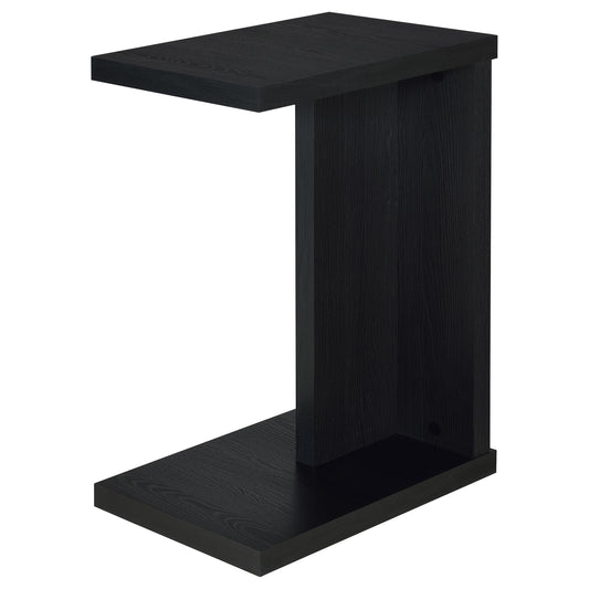  Coaster Furniture Clower 930276 Engineered Wood C-Shaped Sofa Side Table - Black IMAGE 1