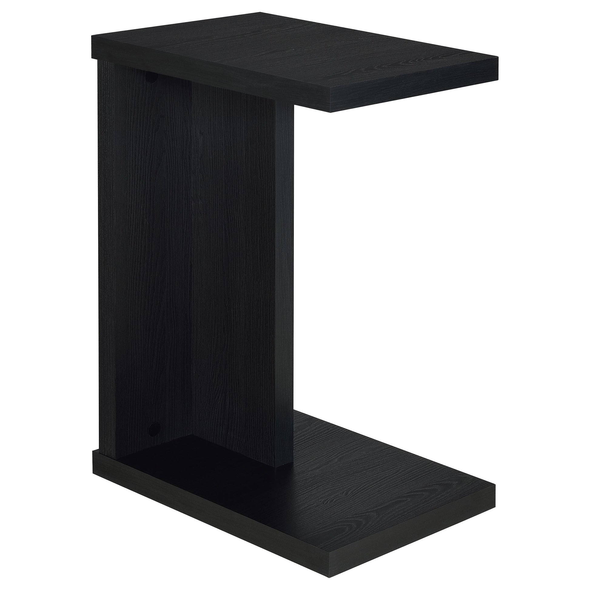  Coaster Furniture Clower 930276 Engineered Wood C-Shaped Sofa Side Table - Black IMAGE 2