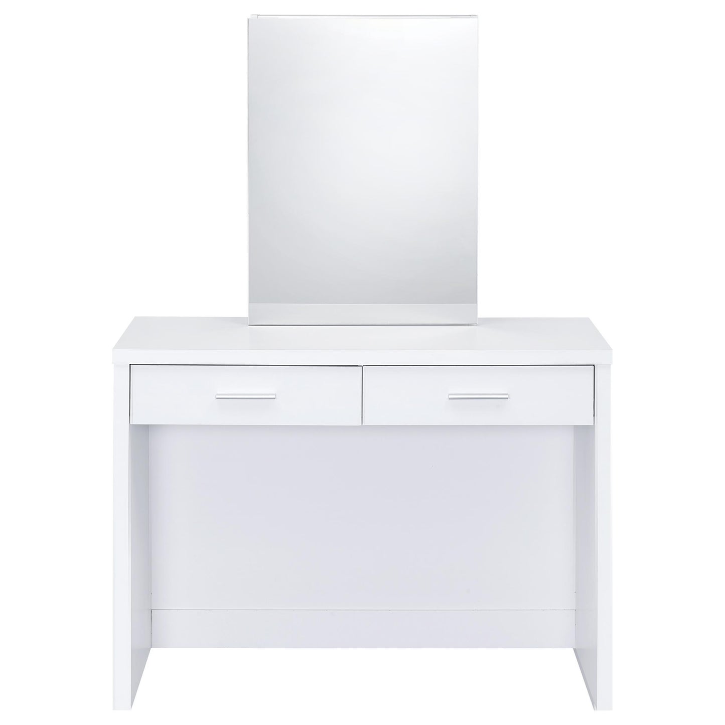  Coaster Furniture Bunbury 930280 Makeup Vanity Table Set Storage Mirror and Stool - White IMAGE 18