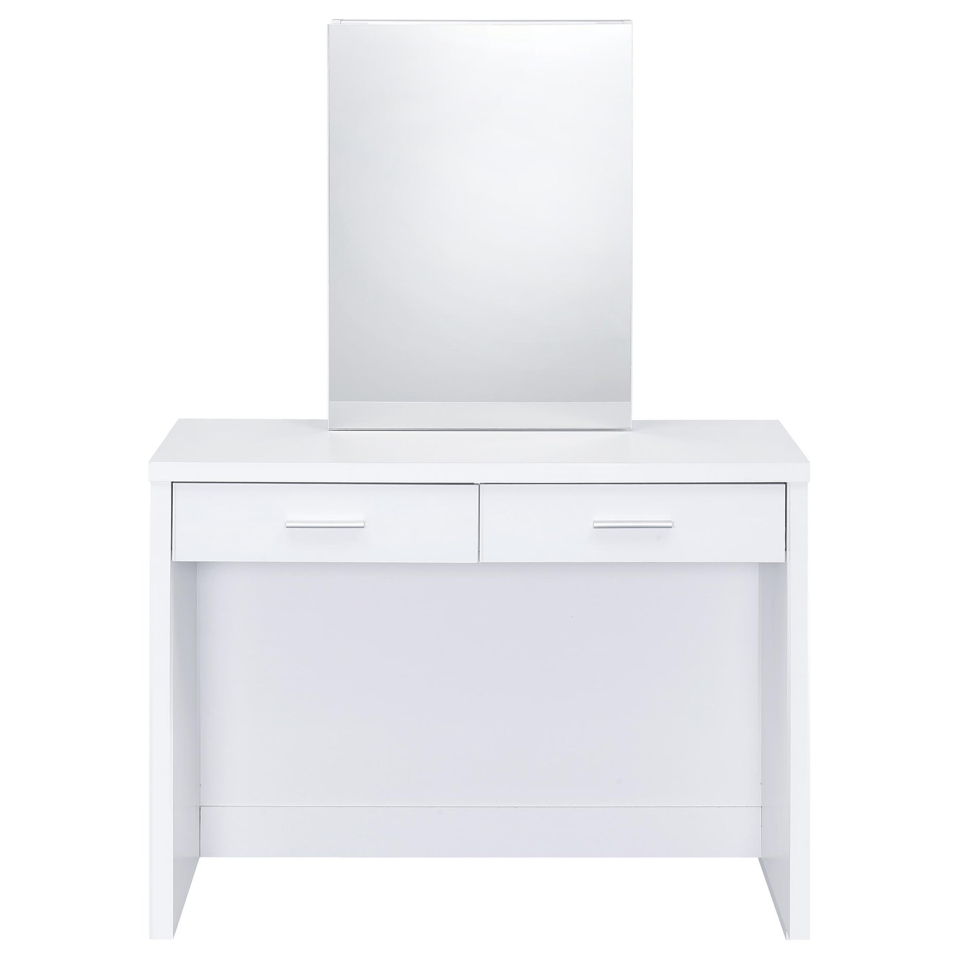  Coaster Furniture Bunbury 930280 Makeup Vanity Table Set Storage Mirror and Stool - White IMAGE 18