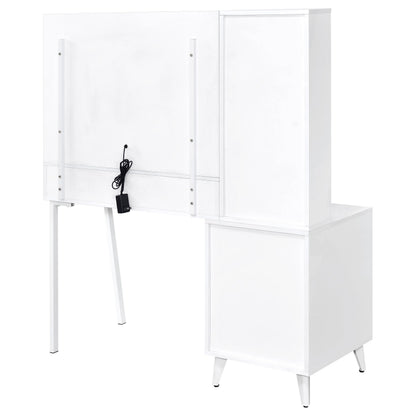  Coaster Furniture Souza 930282 5-Drawer Makeup Vanity Table With LED Mirror - White High Gloss IMAGE 13