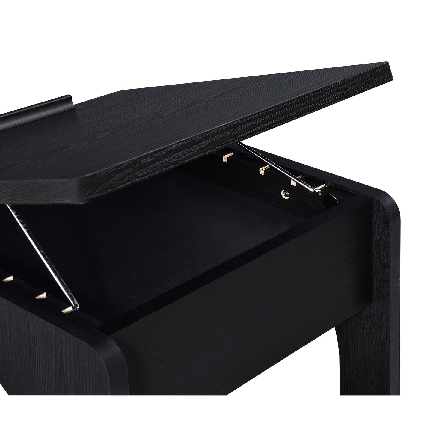  Coaster Furniture Ralston 930290 C-Shaped Lift-Top Sofa Side Table With Casters - Black IMAGE 11