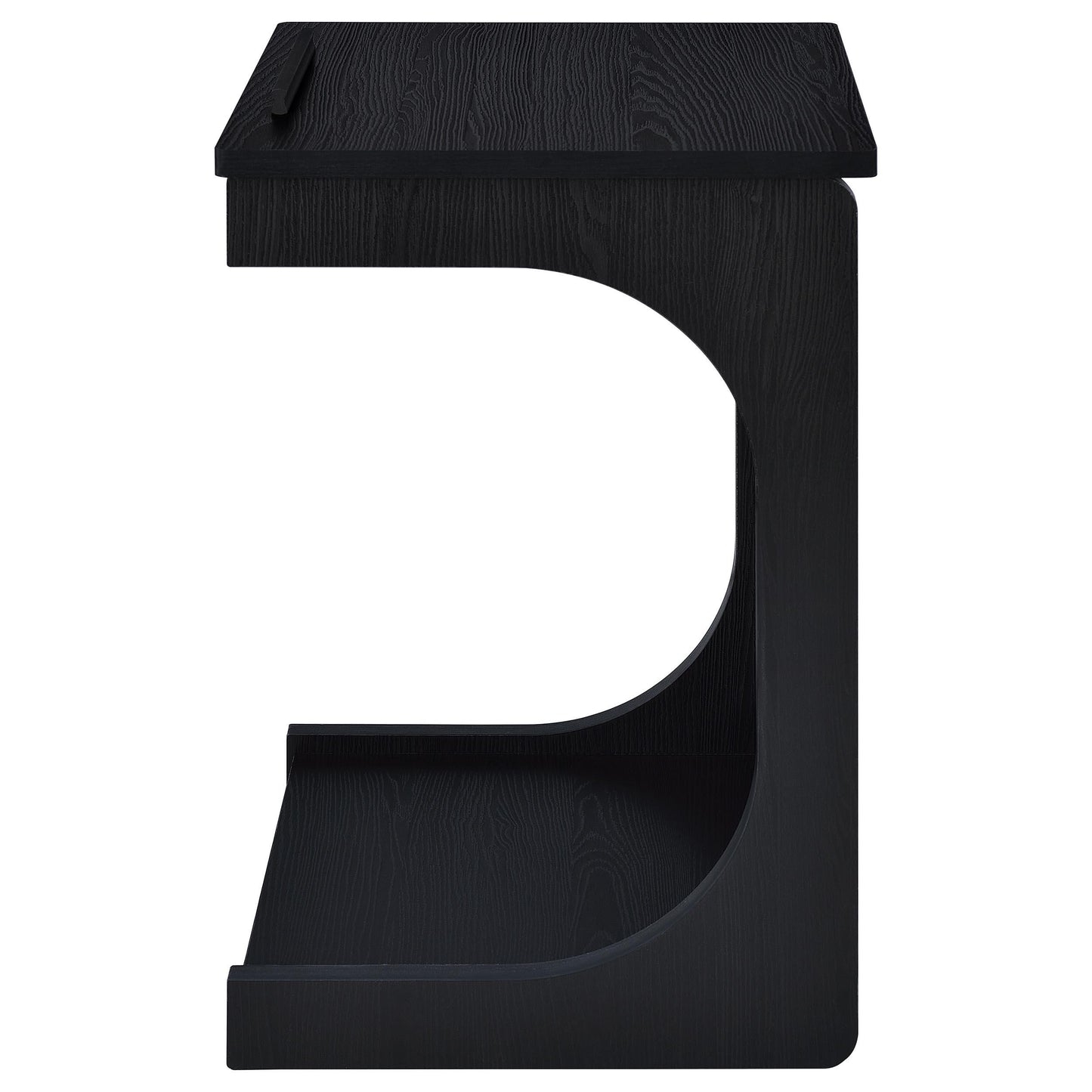  Coaster Furniture Ralston 930290 C-Shaped Lift-Top Sofa Side Table With Casters - Black IMAGE 12