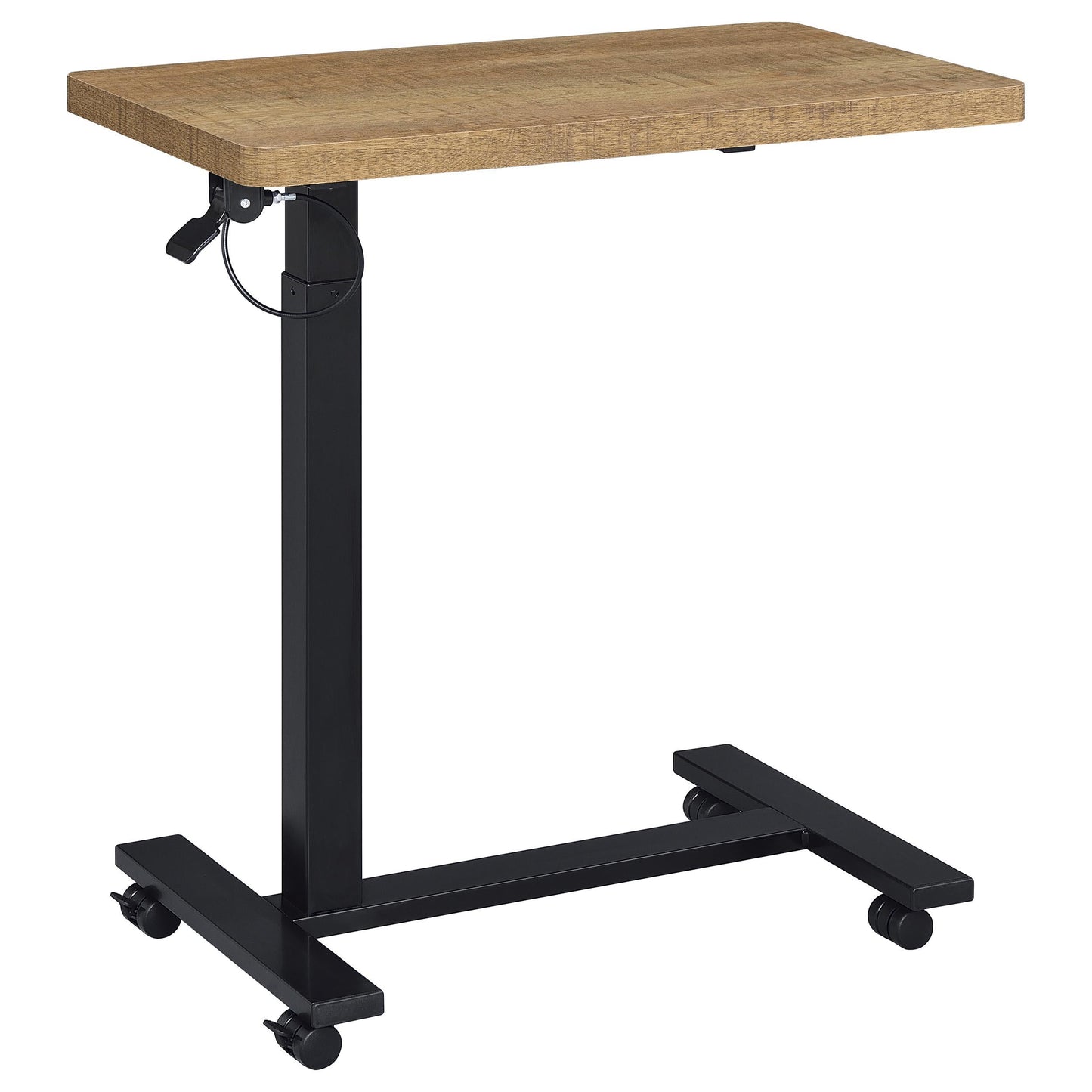  Coaster Furniture Westpark 930301 Pneumatic Adjustable C-Shape Side Table with Casters - Mango IMAGE 1