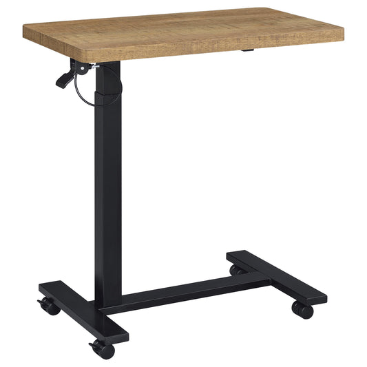  Coaster Furniture Westpark 930301 Pneumatic Adjustable C-Shape Side Table with Casters - Mango IMAGE 1