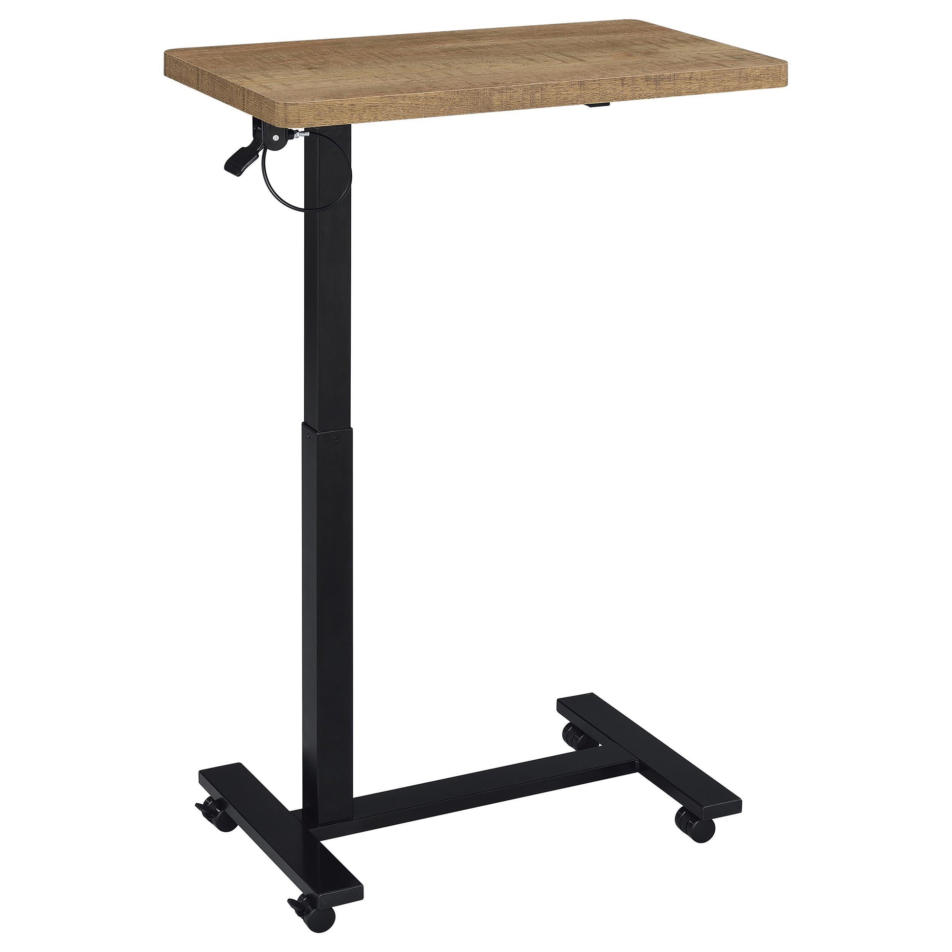  Coaster Furniture Westpark 930301 Pneumatic Adjustable C-Shape Side Table with Casters - Mango IMAGE 3