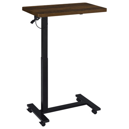  Coaster Furniture Westpark 930302 Pneumatic Adjustable C-Shape Side Table with Casters - Dark Pine IMAGE 5