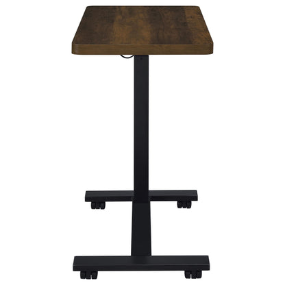  Coaster Furniture Westpark 930302 Pneumatic Adjustable C-Shape Side Table with Casters - Dark Pine IMAGE 6