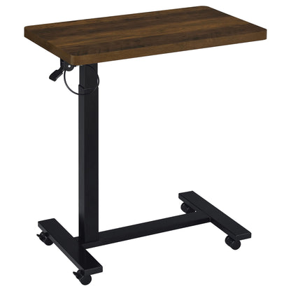  Coaster Furniture Westpark 930302 Pneumatic Adjustable C-Shape Side Table with Casters - Dark Pine IMAGE 7
