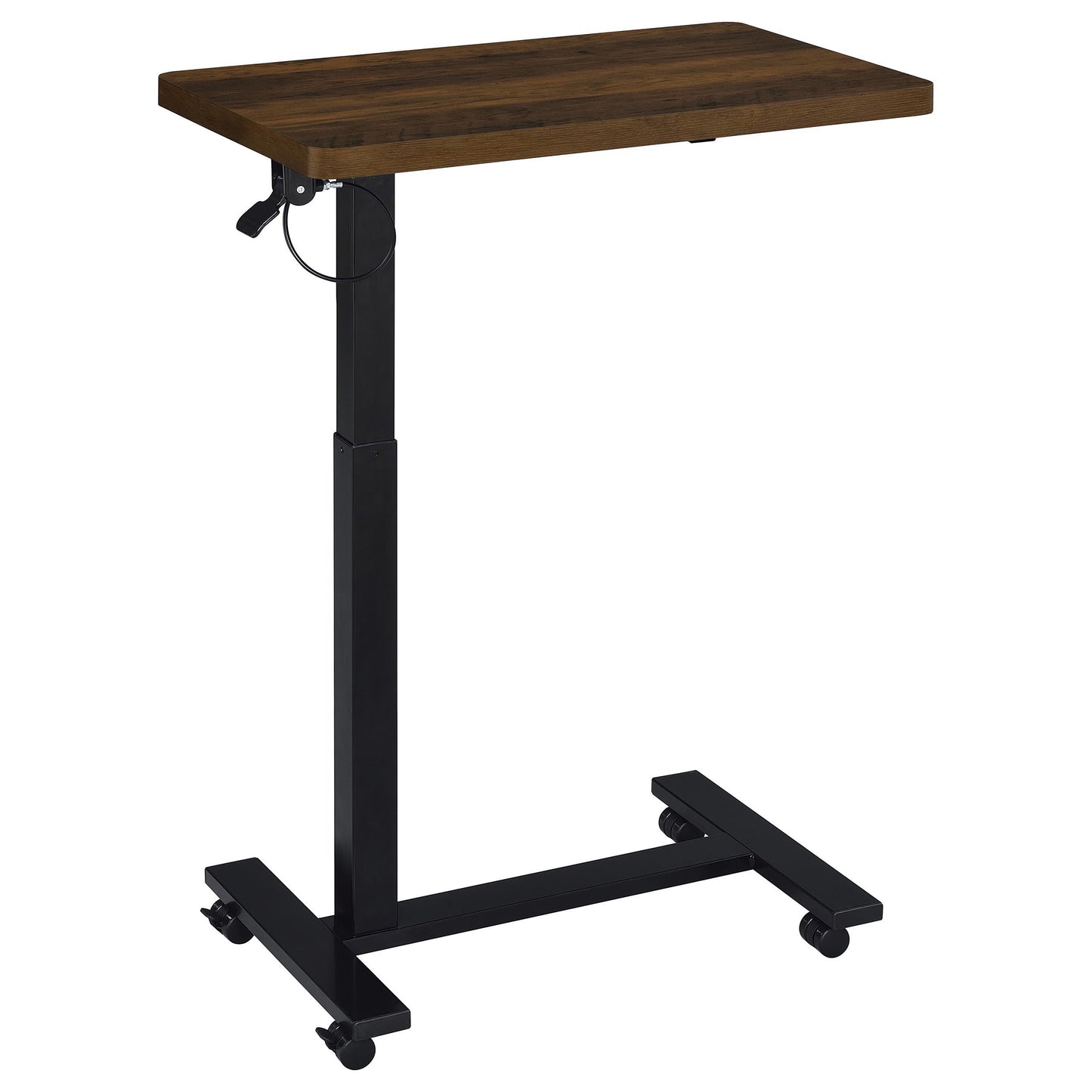  Coaster Furniture Westpark 930302 Pneumatic Adjustable C-Shape Side Table with Casters - Dark Pine IMAGE 9