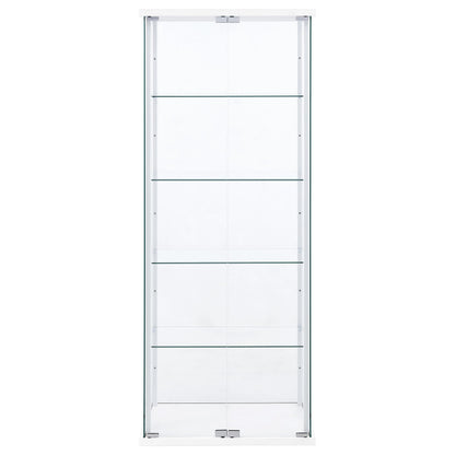  Coaster Furniture Delphinium 950170WHT 4-Shelf Clear Glass Curio Display Cabinet - White IMAGE 13