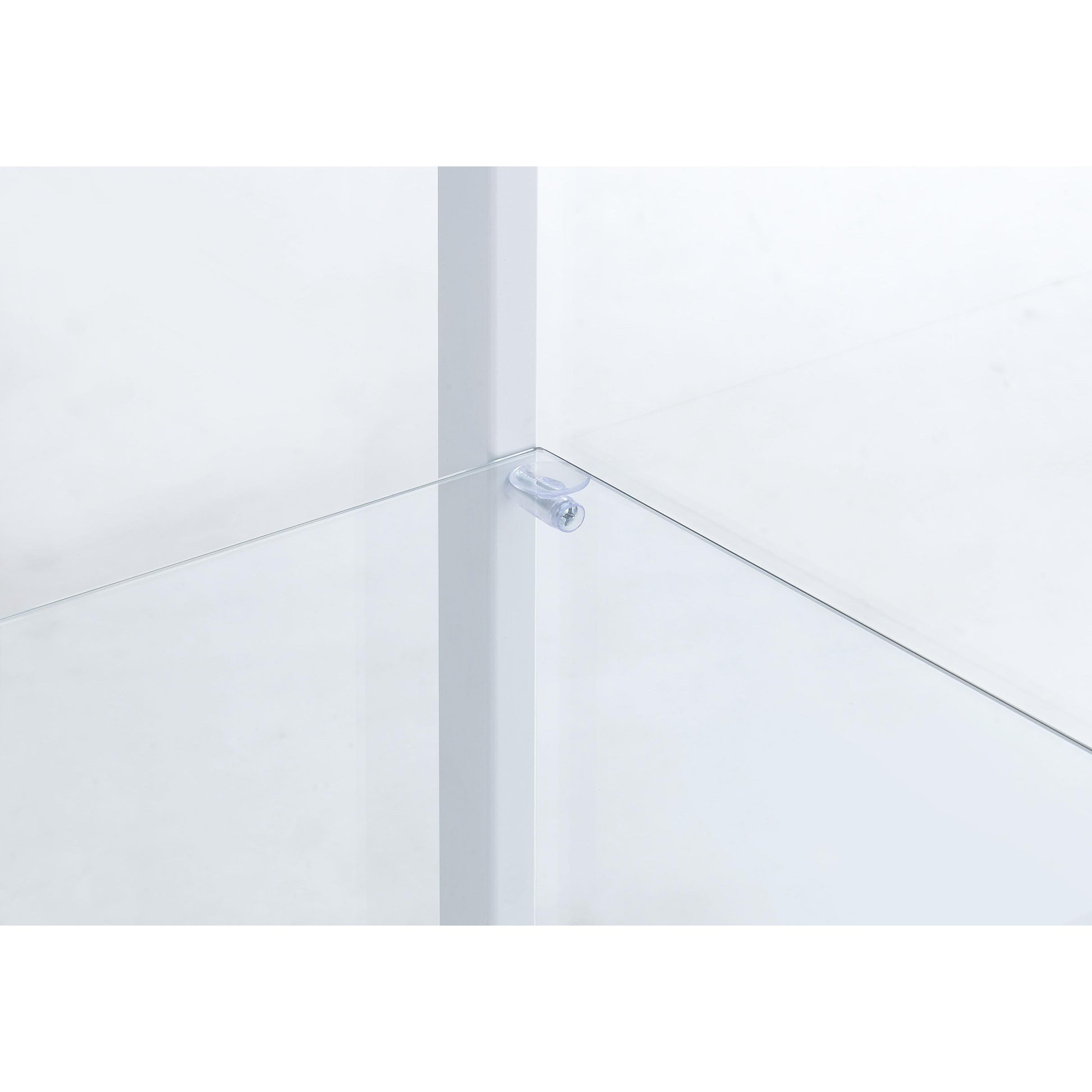  Coaster Furniture Delphinium 950170WHT 4-Shelf Clear Glass Curio Display Cabinet - White IMAGE 7