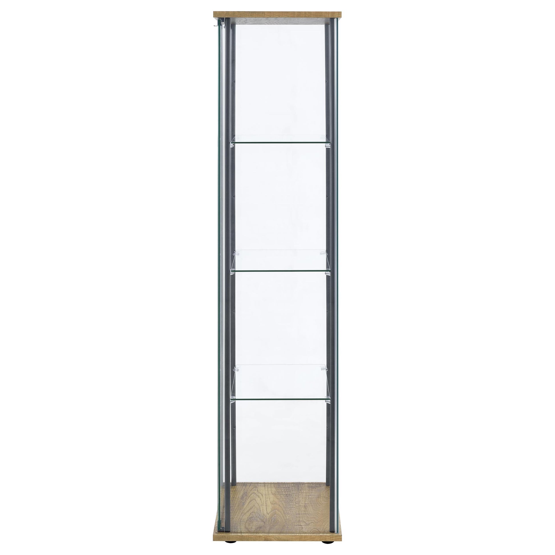  Coaster Furniture Bellatrix 950172MGO 3-shelf Clear Glass Curio Cabinet - Mango IMAGE 3