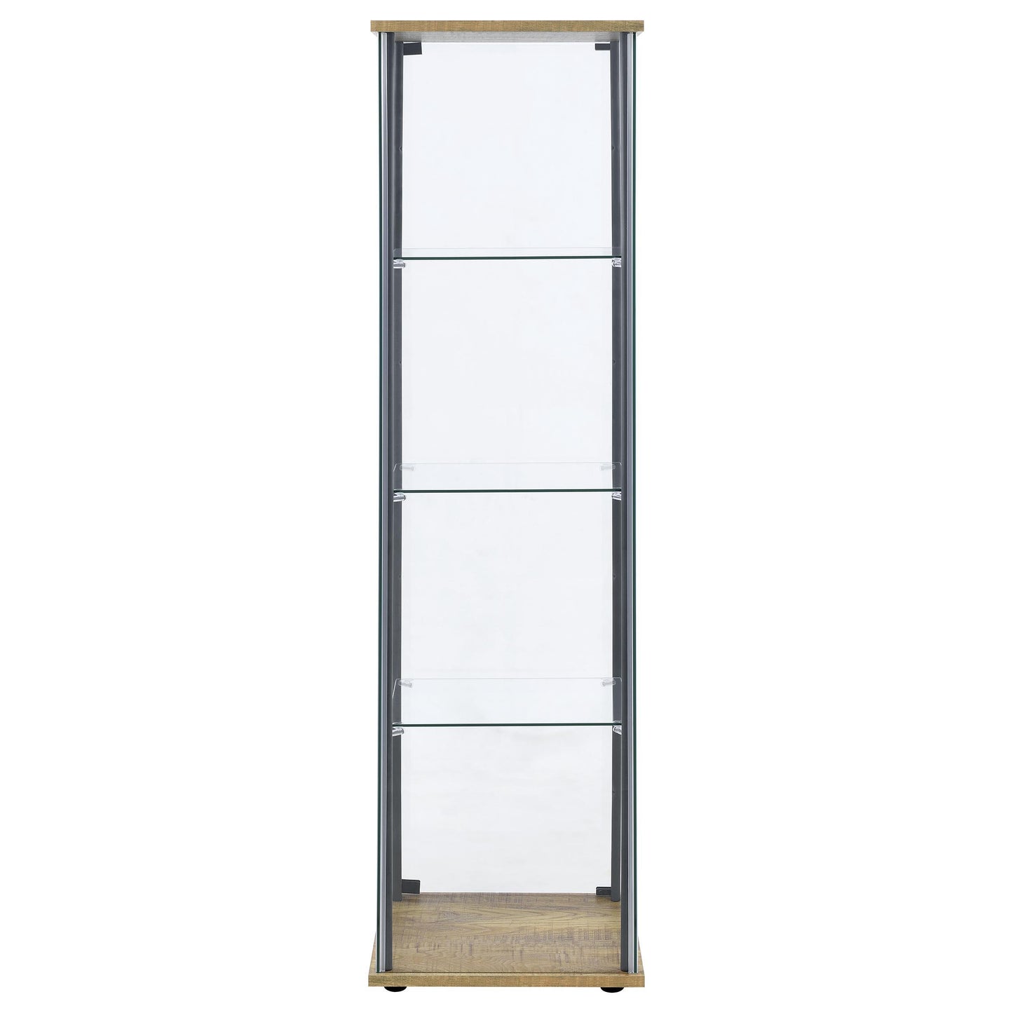  Coaster Furniture Bellatrix 950172MGO 3-shelf Clear Glass Curio Cabinet - Mango IMAGE 6