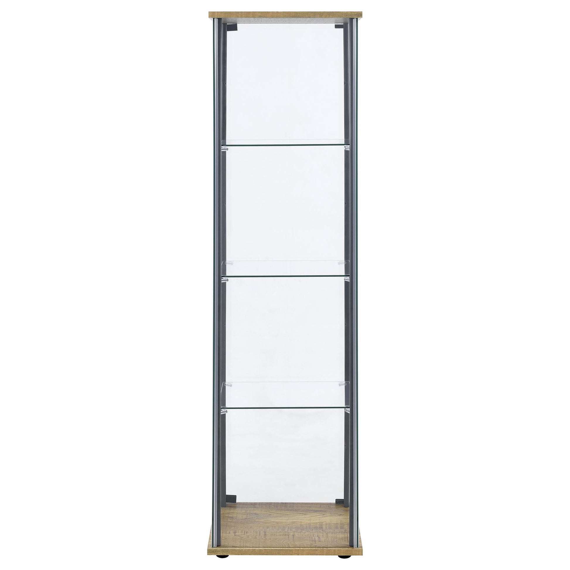  Coaster Furniture Bellatrix 950172MGO 3-shelf Clear Glass Curio Cabinet - Mango IMAGE 6