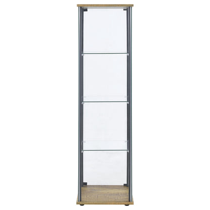  Coaster Furniture Bellatrix 950172MGO 3-shelf Clear Glass Curio Cabinet - Mango IMAGE 6
