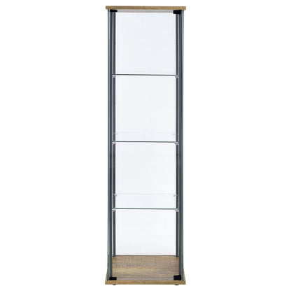  Coaster Furniture Bellatrix 950172MGO 3-shelf Clear Glass Curio Cabinet - Mango IMAGE 9