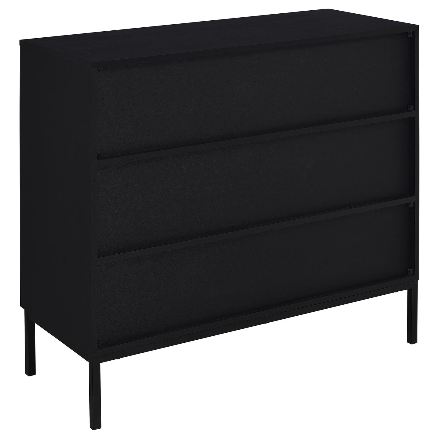  Coaster Furniture Jess 950420 2-door Arched Fluted Glass Accent Cabinet - Black IMAGE 7