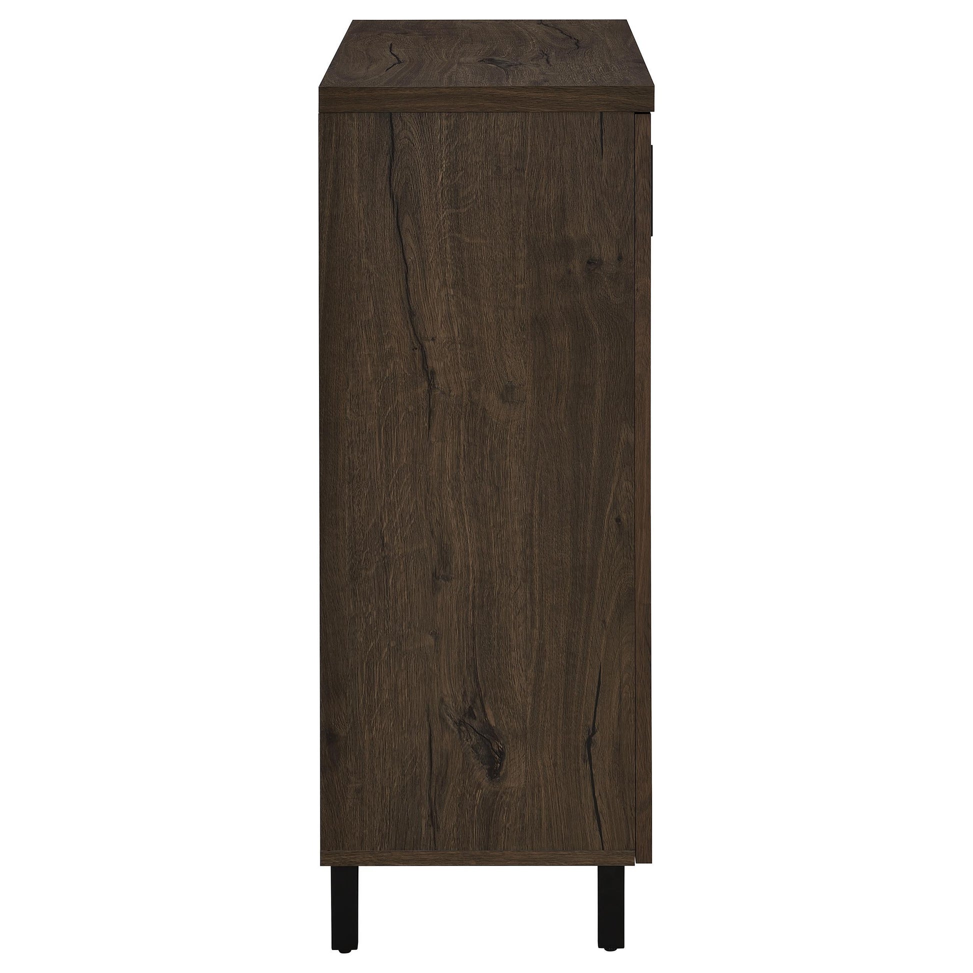  Coaster Furniture Brixton 950423 2-door Entryway Shoe Storage Cabinets - Smoked Oak IMAGE 5