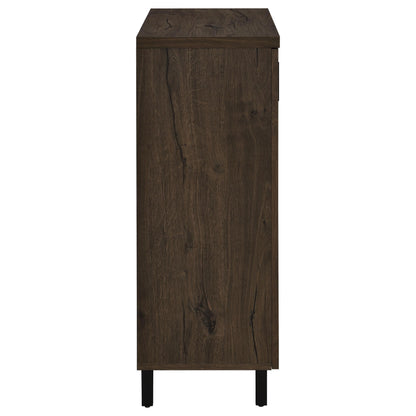 Coaster Furniture Brixton 950423 2-door Entryway Shoe Storage Cabinets - Smoked Oak IMAGE 5