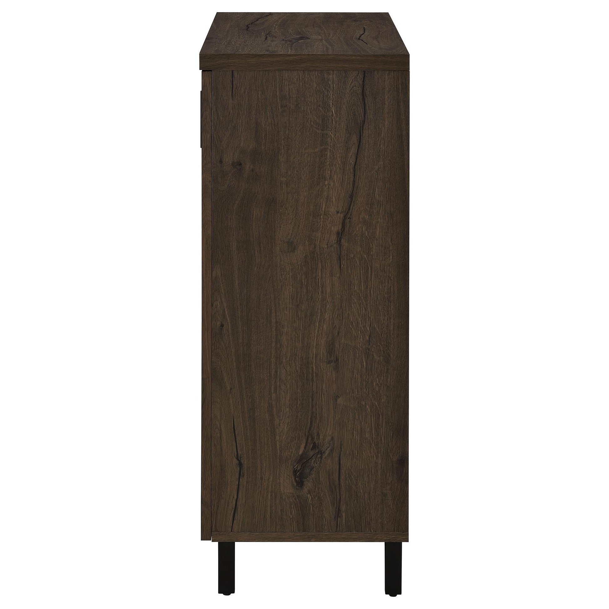  Coaster Furniture Brixton 950423 2-door Entryway Shoe Storage Cabinets - Smoked Oak IMAGE 8