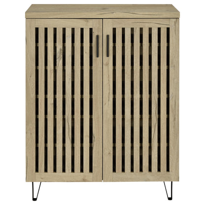  Coaster Furniture Brixton 950424 2-door Entryway Shoe Storage Cabinets - White Oak IMAGE 2