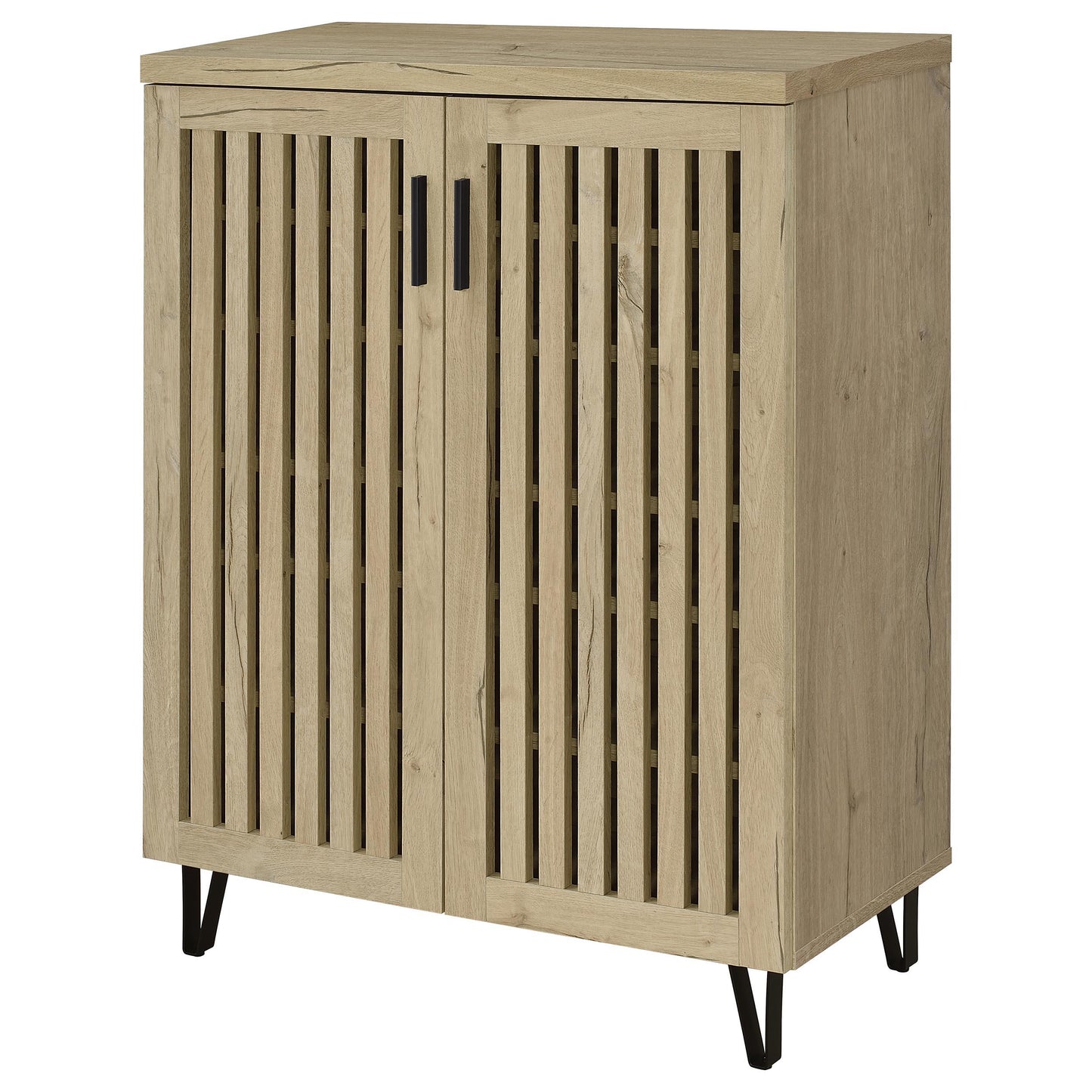  Coaster Furniture Brixton 950424 2-door Entryway Shoe Storage Cabinets - White Oak IMAGE 4