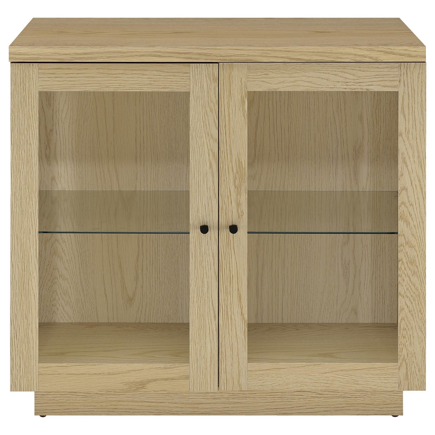 Coaster Furniture Tilbury 950429 2-door Glass Front Accent Display Cabinet - Light Oak IMAGE 1