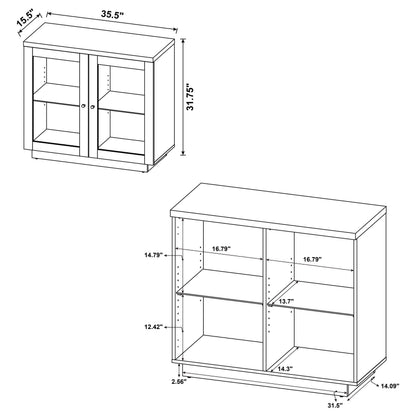  Coaster Furniture Tilbury 950429 2-door Glass Front Accent Display Cabinet - Light Oak IMAGE 11