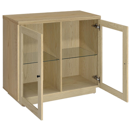 Coaster Furniture Tilbury 950429 2-door Glass Front Accent Display Cabinet - Light Oak IMAGE 8